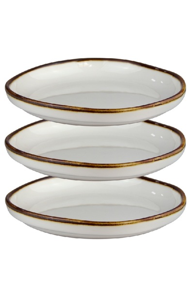 Culinaro Set 3 farfurii adanci portelan BAILEY 23cm