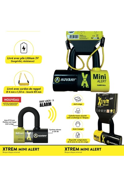 Auvray MINI EXTREM ALARMLI DİSK KİLİDİ - SRA ONAYLI