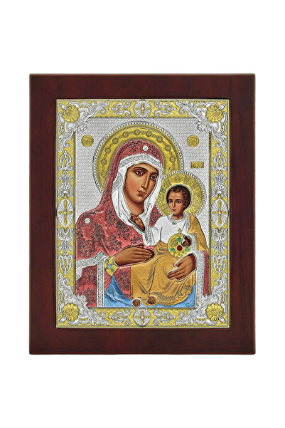 IcoaneDeArgint Icoana Maicii Domnului Ierusalim Argint 18x22 cm