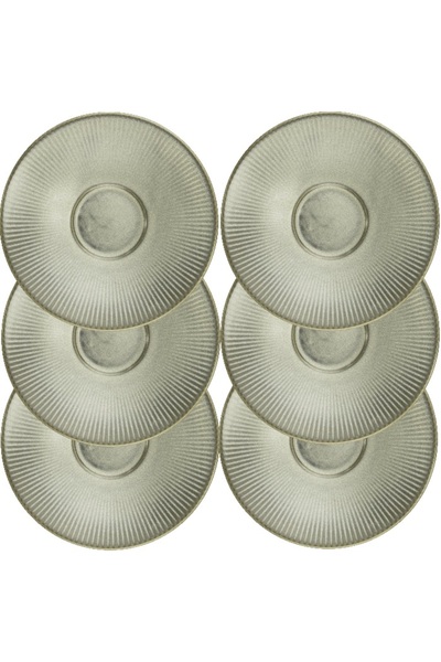 Culinaro Set 6 farfurii portelan suport ceasca Moss 220ml,15cm