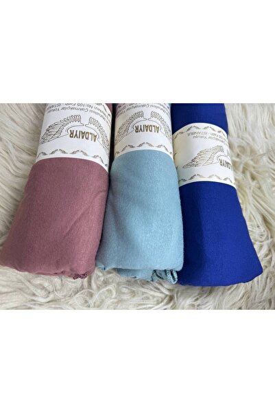 ALDAİR 3 bucăți șal din bumbac pieptănat cu șnur