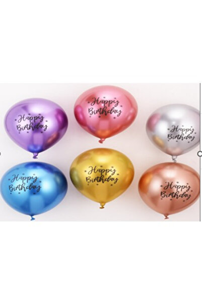 Flippy Baloane din Latex Metal Cromat, Flippy, set din 10 Baloane, Cu Decorat...