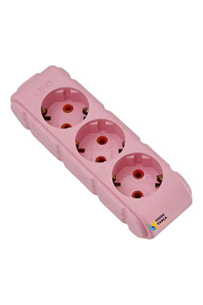 Ozba Ticaret Ufo 3lü Grup Priz Kablosuz Priz Pembe