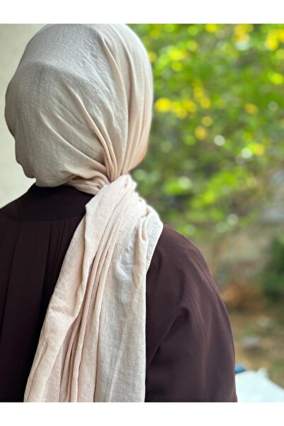 shalby Μαντίλι από βαμβακερό ύφασμα χιτζάμπ βανίλια