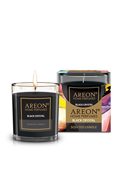 Areon Lumanare parfumata Areon, pahar sticla, black crystal, 7.5 x 6.9 cm, timp de ardere 25 ore