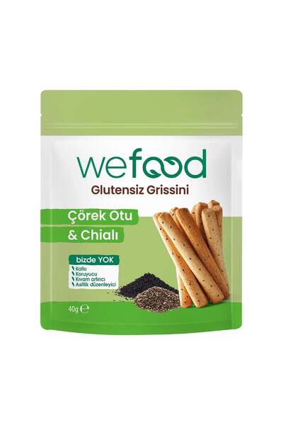 Wefood Glutensiz Grissini Çörek Otu & Chia'lı 40 g