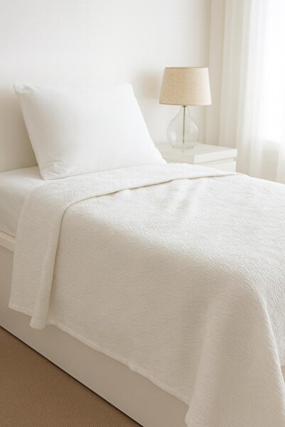 S&R Μονό Λευκό Πικέ Κάλυμμα Κρεβατιού 160x220 εκ.