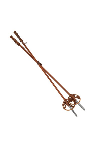BraziPremium By OLLMA Model de decorațiune de Crăciun Bețe de schi antice, 12x12x100 cm, maro
