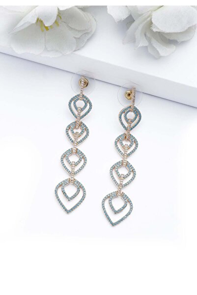 Avant-Garde Paris Cercei turcoaz cu lacrimă suspendată