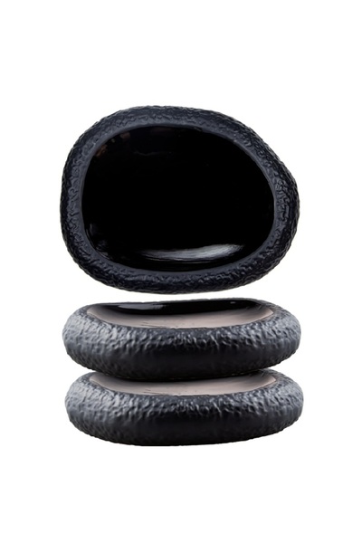 Culinaro Set of 3 Black Nest presentation plates 23cm black