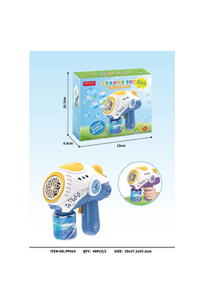 Flippy Jucarie Interactiva pentru Baloane de Sapun, Flippy, Sunete si Lumini, Model Pistol, cu 8 Orificii,