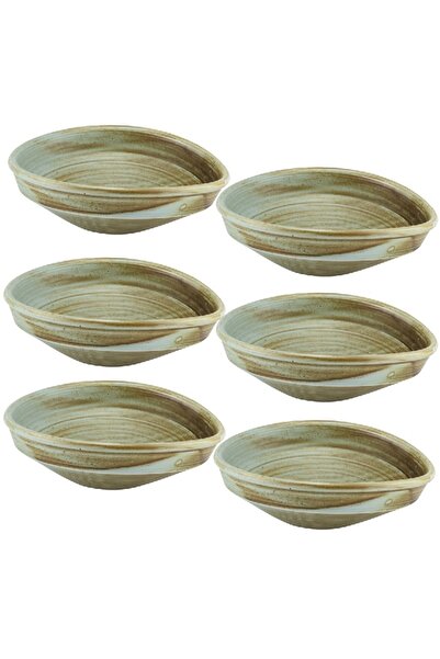 Culinaro Set 6 farfurii portelan asimetrice RIVER 15,5x14,5xh5cm