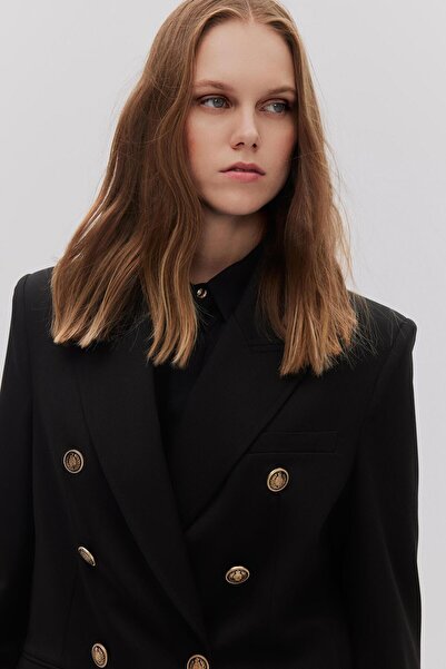 Shn DİKİŞ DETAYLI KRUVAZE BLAZER PANTOLON TAKIM