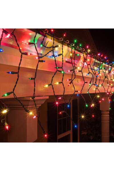 Flippy Instalatie Craciun, 20 m, 572 Led-uri ,Franjuri, Multicolor, 8 jocuri ...