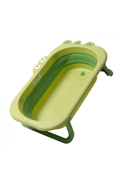 Flippy Cada Pliabila pentru Baie, Flippy, din PP+TPR, pentru Copii 0-6 Ani, Model Crocodil, Dop de Scurgere