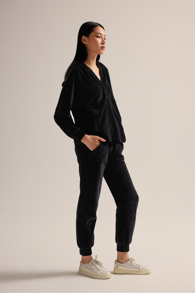 Hays Kadın Pamuklu Kadife İkili Uzun Eşofman Takımı