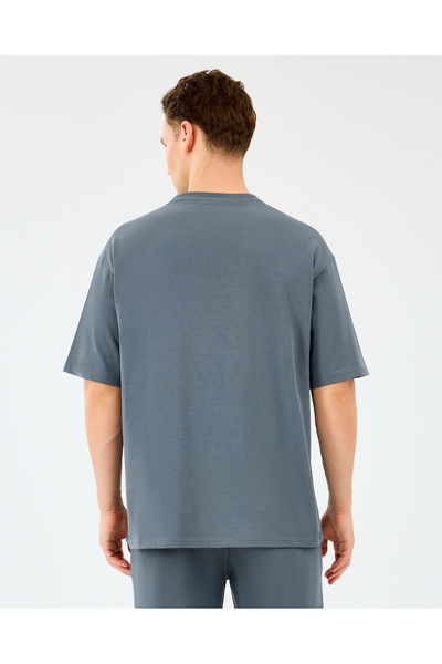 SKECHERS M Heavy Fabric T-Shirt Erkek Gri Tshirt S2520120-3998