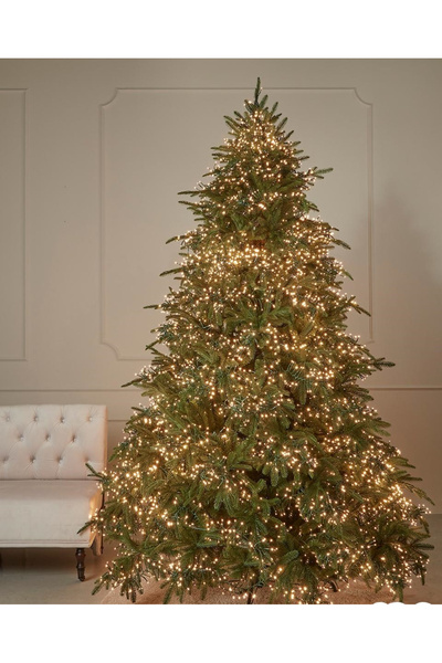 BraziPremium By OLLMA Brad de Crăciun artificial impermeabil Pin Spark de Lux cu 10000 Mini LED-uri, PE, 300 cm, verde