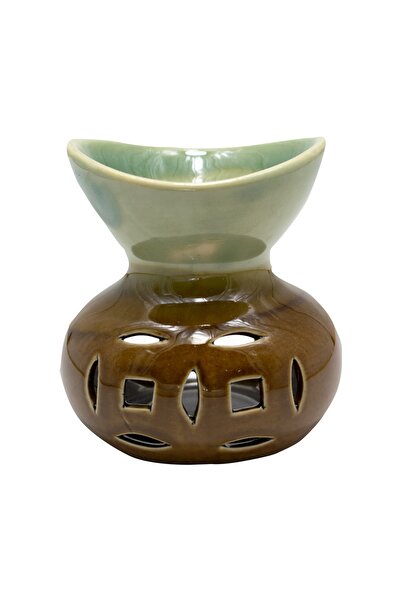 Aroma Land Gradient Aromatizor, Aroma Land, ceramică, verde + maro, 8 x 9,5 cm