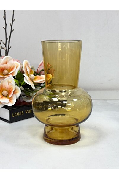 MİEN CAM VAZO 27 CM TKEBT AMBER