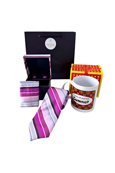 velve Pachet Twist Elegance pentru cumnat, cana personalizata si cutie 3 pies...