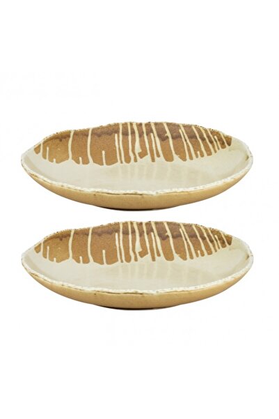 Culinaro Set of 2 deep porcelain plates FUJI 25xh5cm