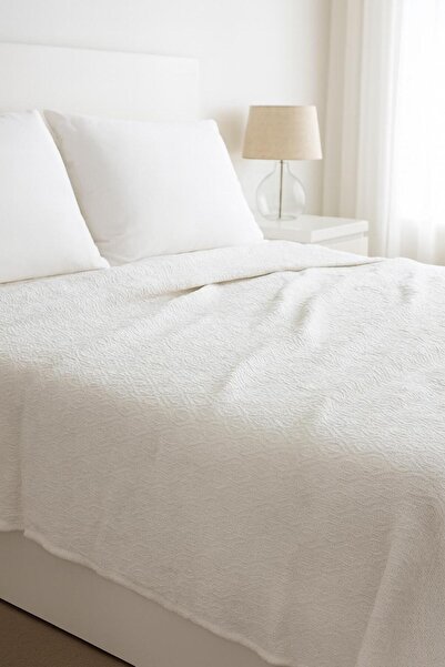 S&R غطاء سرير بيكيه أبيض مزدوج 200x220 سم
