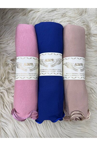 ALDAİR 3 bucăți șal din bumbac pieptănat cu șnur