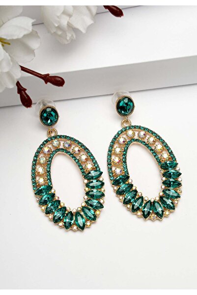 Avant-Garde Paris Cercei cu mozaic verde din colecția Diva