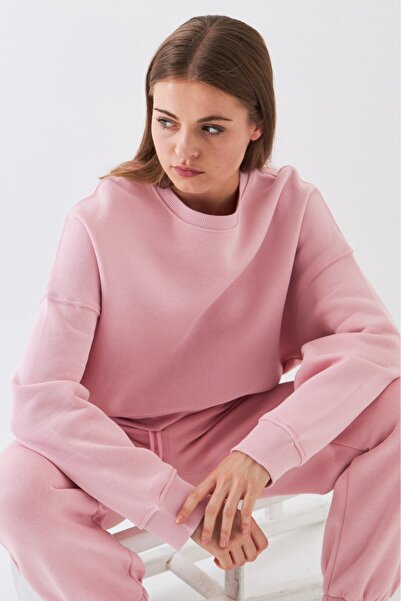 The Champ Clothing Unisex Oversize Sweatshirt Basic Pink – Crew Neck, 3 Thread Fleece