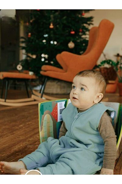 PAMUK HANIM Winter 2.5 Tog Footed Booties Sleep Sack for Girls and Boys with Zipper, Sleeveless / Sea Green
