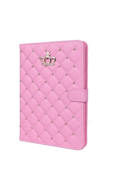 Bibilel Husă de lux Crown Bling pentru tabletă iPad 2017, 9,7 inch, roz