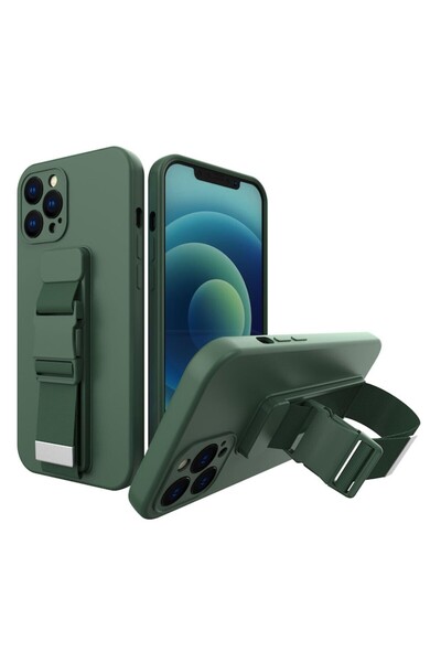 SOHO case compatible with iPhone 13 Pro, grip mount for armband and belt, Dark Green