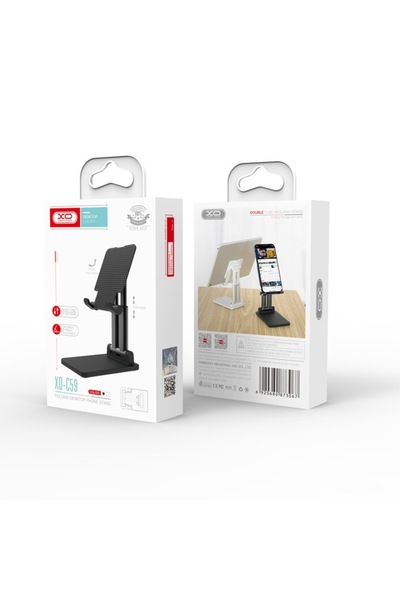 XO Design Foldable XO-C59 Stand for Phone or Tablet up to 12.9 inches, Extendable Arm, Charging Dock, White