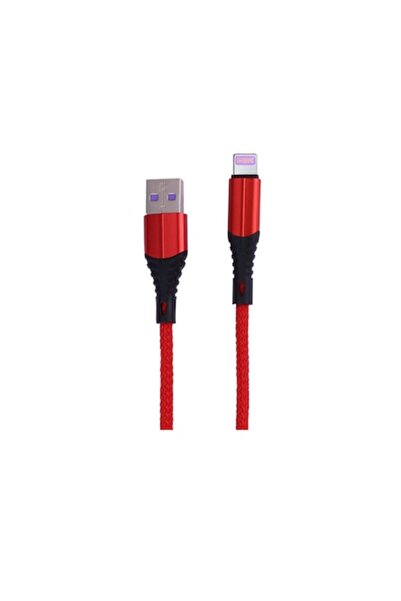 Bibilel USB Charging Cable to Lightning 8 Pin for iPhone, reinforced, 1m, red