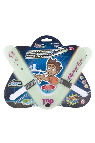 SOHO Bumerang din plastic fosforescent, 26.5 cm, Verde