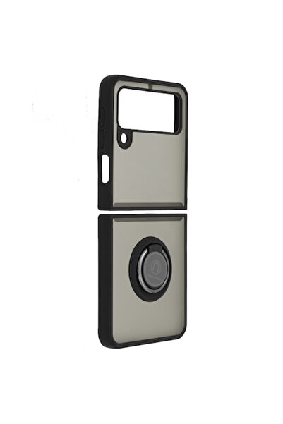 UIQ Husă de protecție cu inel pentru Samsung Galaxy Z Flip 3 5G, neagră