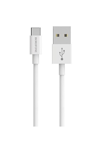 Borofone Cablu de date și încărcare USB-A la USB-C Bloom BX22, 18W, 1m, alb
