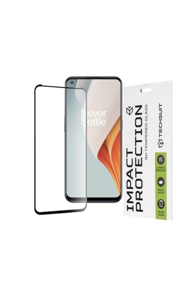 OEM 9H Tempered Glass Screen Protector for OnePlus Nord N100, Black-Transparent