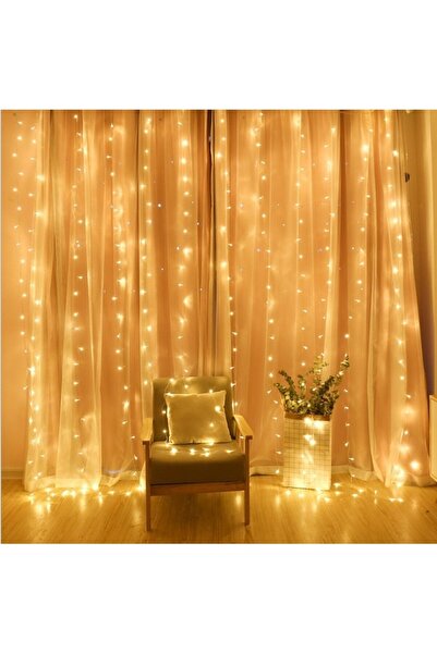 Flippy Lumini de Crăciun, tip perdea, IP44, 4m x 2m, 480 LED-uri, alb cald, cu bliț, transformator, intermitent