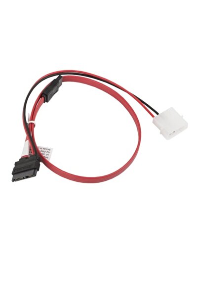 Bibilel Cablu Molex SlimLine cu 2 pini mascul la SATA cu 7 pini femelă la SATA cu 13 pini, 44 cm, roșu