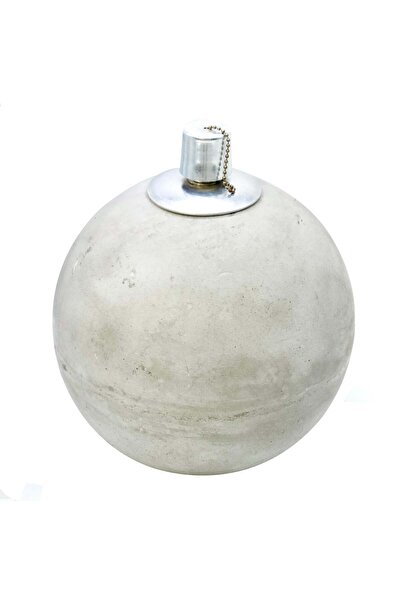 GARDENLIFE Beton Yuvarlak Mumluk Büyük Boy Gri