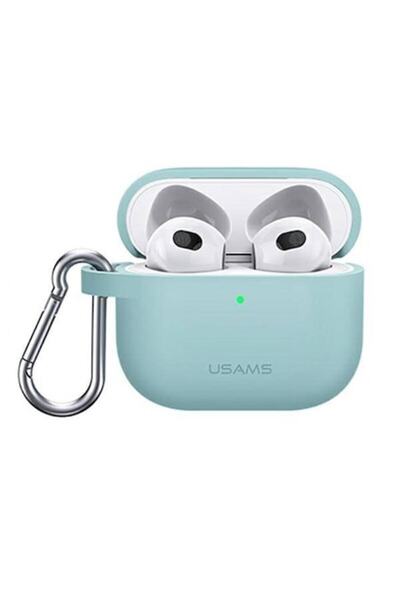 SOHO Carabiner Case Compatible with Apple AirPods PRO/AirPods 3, Silicone, Mint