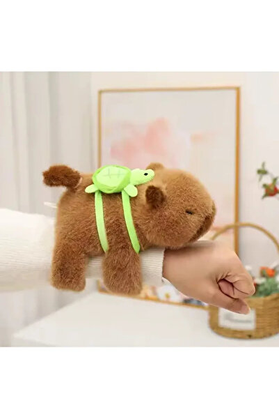 adayus Capybara peluş kol bantlı kapibara müzikli kuyruğu dönen ışıklı capy bara yeşil sülufet