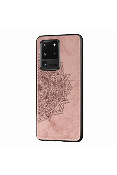 Bibilel Husă de protecție pentru Samsung Galaxy S20 Ultra cu design Mandala, auriu-roz