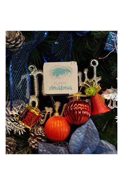 Bibilel Set of 24 ball Christmas tree ornaments, red/brown, polystyrene, glitter finish