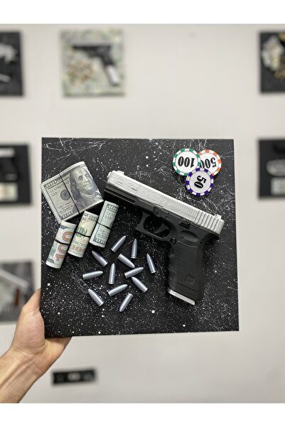 OKO DESİGN 3D Dekoratif Tablo - Glock-19 ve Cip