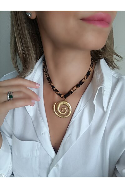 La fee aksesuar Leopar Desen Bandana Kolye Fular Kolye Kadın Kolye