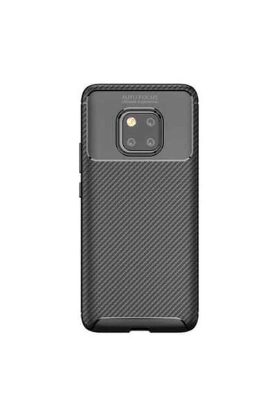 SOHO Shockproof silicone back case with carbon inserts for Huawei Mate 20 Pro, Black
