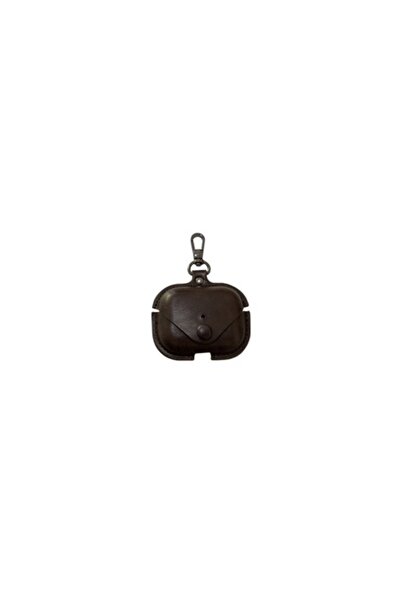 SOHO Leather Case for AirPods Pro with Safety Carabiner, Dark Brown